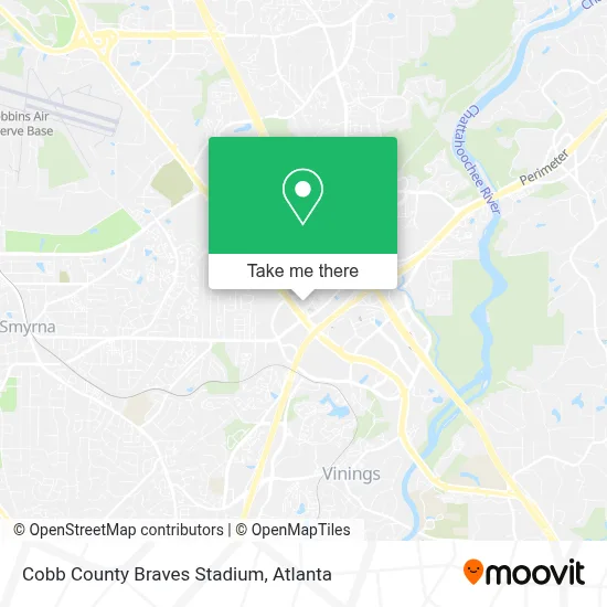 Cobb County Braves Stadium map