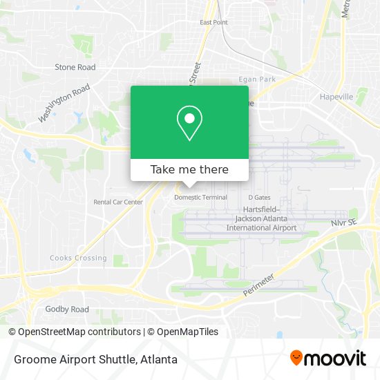 Groome Airport Shuttle map