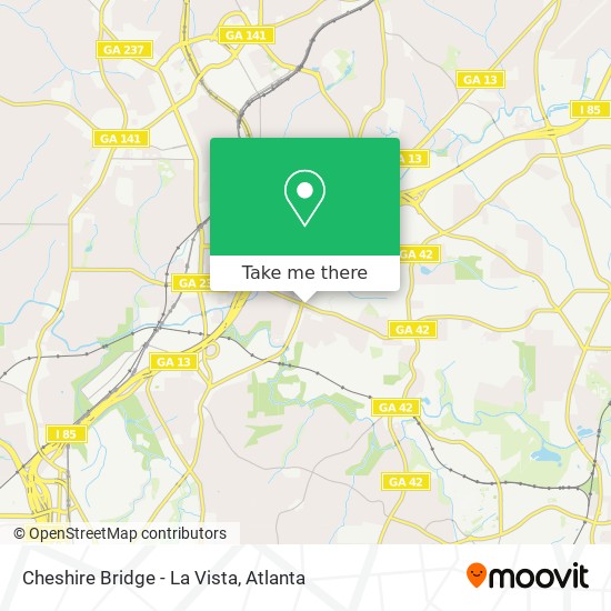 Mapa de Cheshire Bridge - La Vista