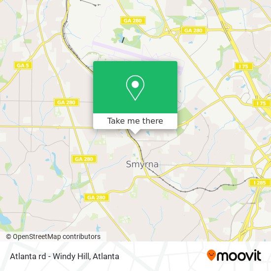 Atlanta rd - Windy Hill map