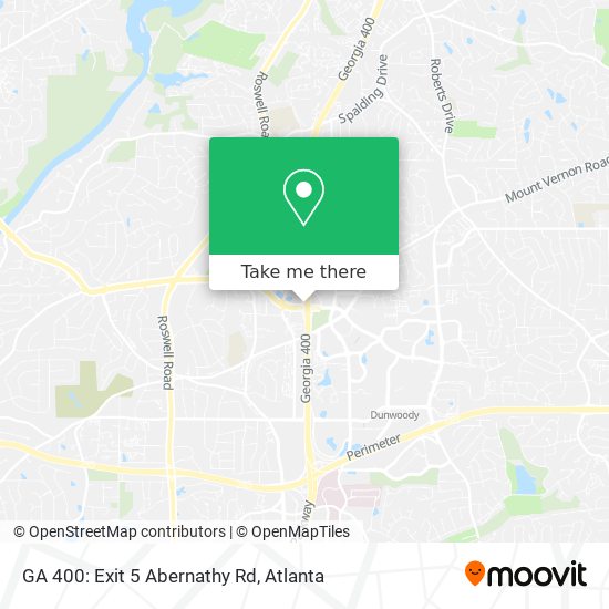 GA 400: Exit 5 Abernathy Rd map