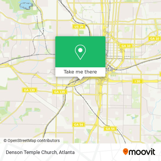 Denson Temple Church map