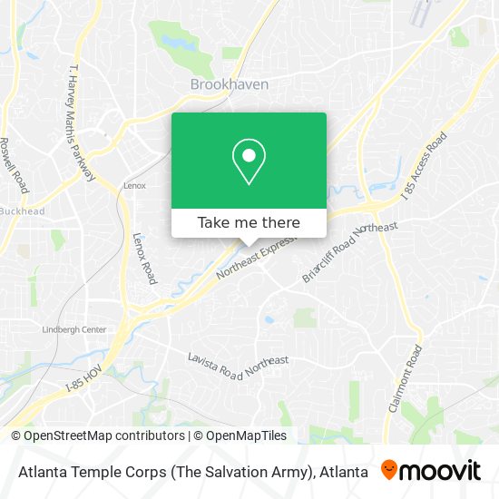 Mapa de Atlanta Temple Corps (The Salvation Army)