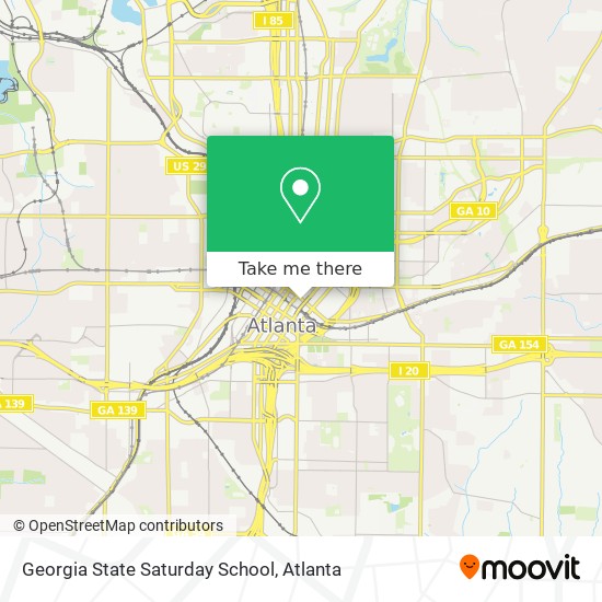 Georgia State Saturday School map