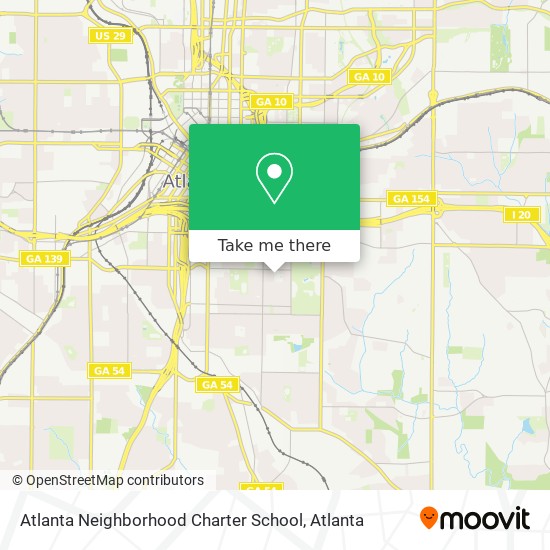 Atlanta Neighborhood Charter School map