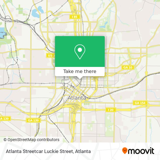 Atlanta Streetcar Luckie Street map