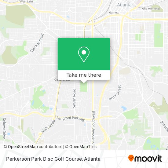 Perkerson Park Disc Golf Course map