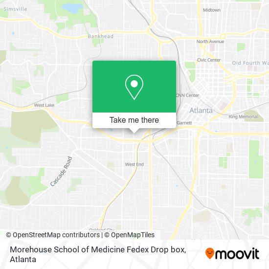 Morehouse School of Medicine Fedex Drop box map