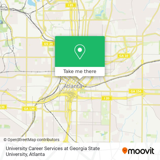 University Career Services at Georgia State University map
