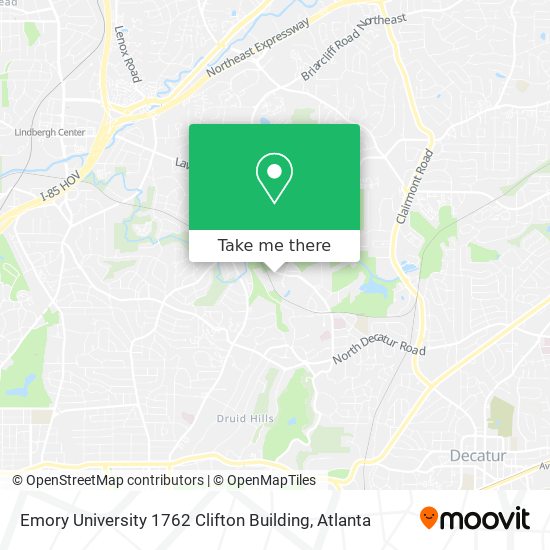 Emory University 1762 Clifton Building map
