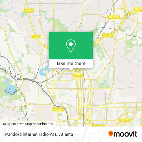 Pandora internet radio ATL map