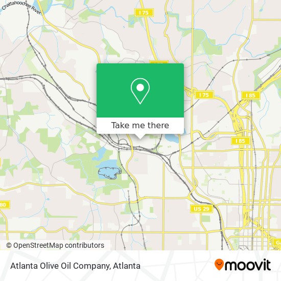 Mapa de Atlanta Olive Oil Company