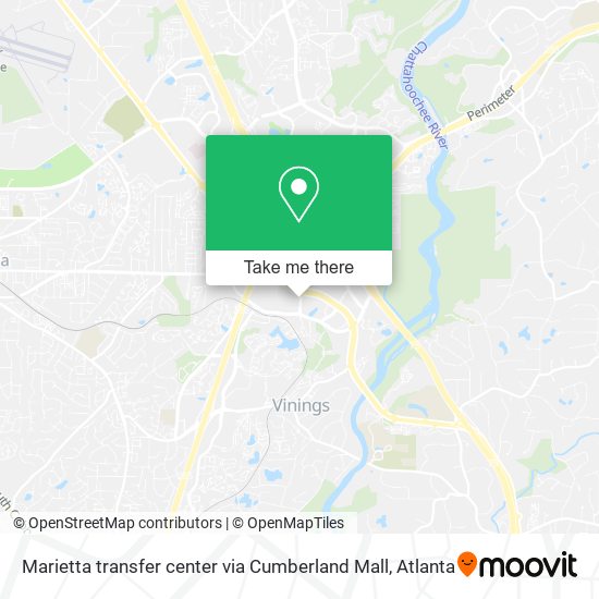 Marietta transfer center via Cumberland Mall map