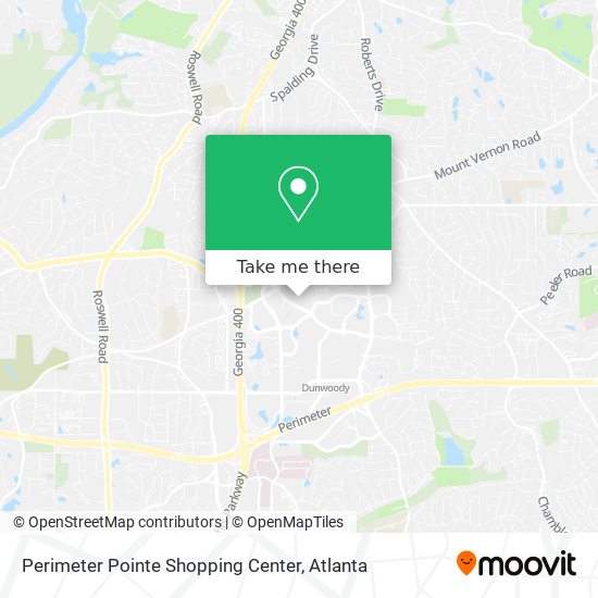 Perimeter Pointe Shopping Center map