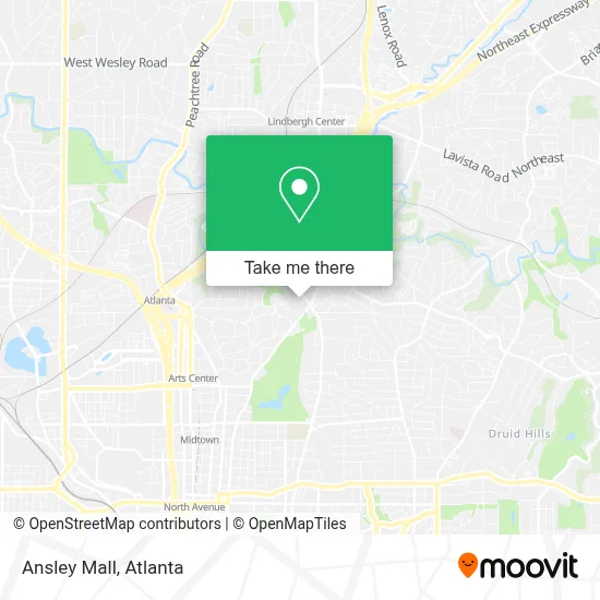 Ansley Mall map