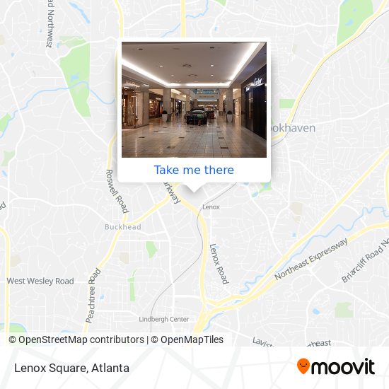 Driving directions to Lenox Square Mall, 3393 Peachtree Rd NE