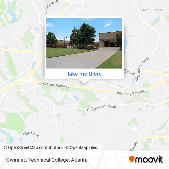 Mapa de Gwinnett Technical College