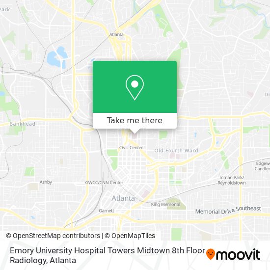 Mapa de Emory University Hospital Towers Midtown 8th Floor Radiology