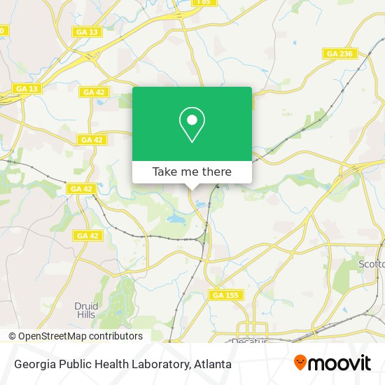 Georgia Public Health Laboratory map