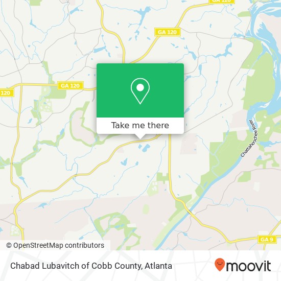 Chabad Lubavitch of Cobb County map