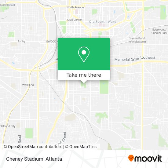 Mapa de Cheney Stadium