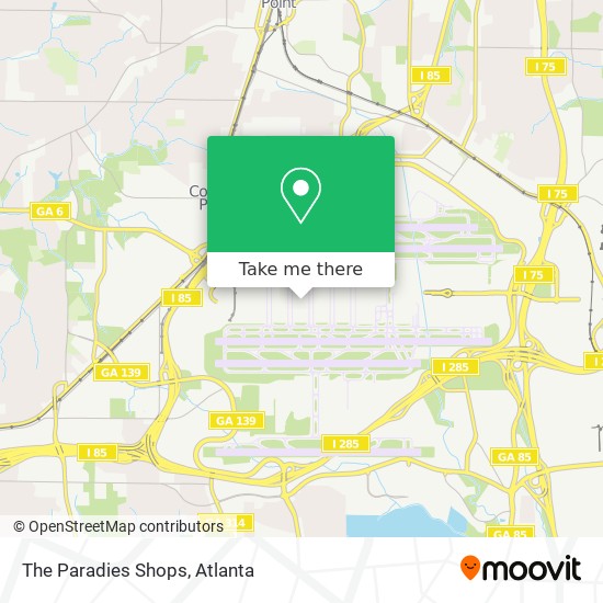 The Paradies Shops map