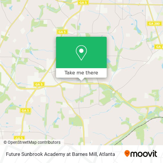 Future Sunbrook Academy at Barnes Mill map