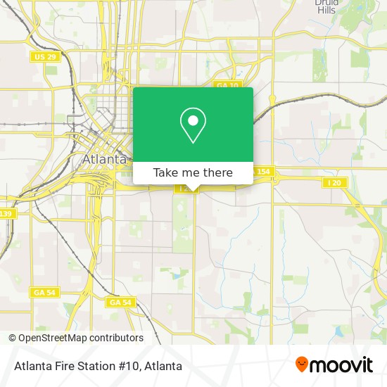 Atlanta Fire Station #10 map