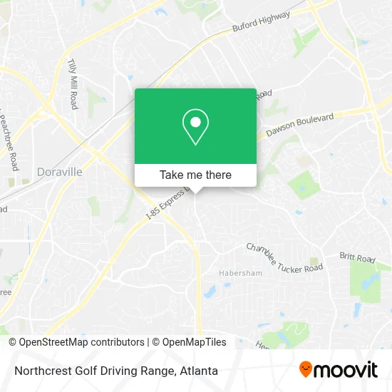 Northcrest Golf Driving Range map