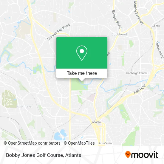 Bobby Jones Golf Course map
