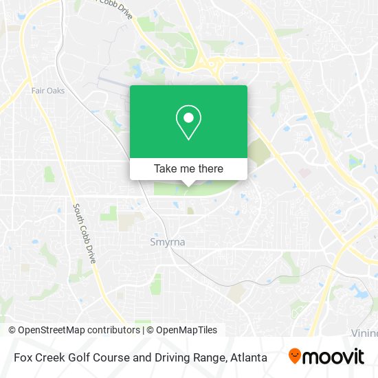 Fox Creek Golf Course and Driving Range map