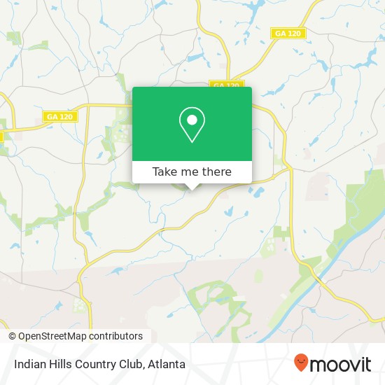 Indian Hills Country Club map