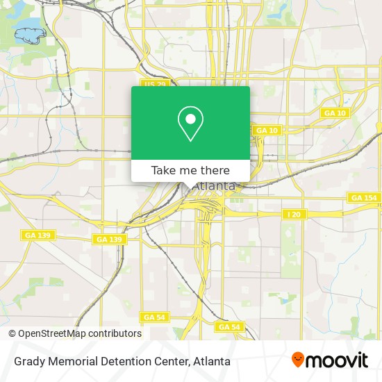 Grady Memorial Detention Center map