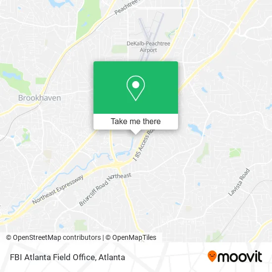 FBI Atlanta Field Office map