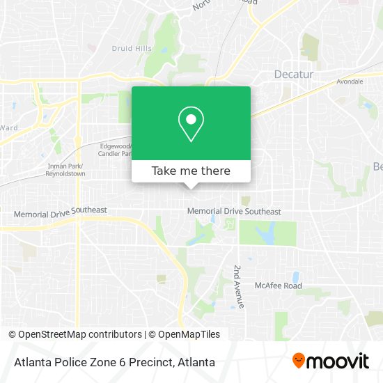 Atlanta Police Zone 6 Precinct map