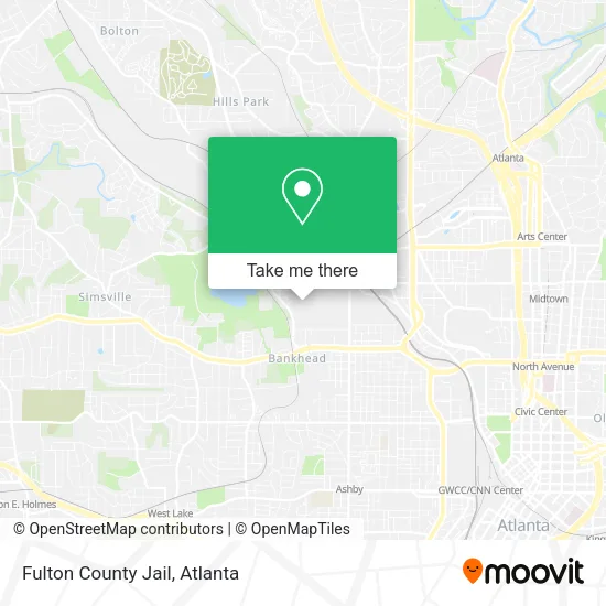 Fulton County Jail map