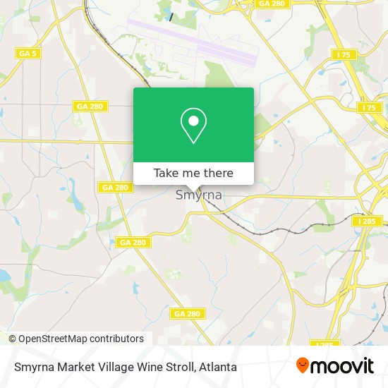 Smyrna Market Village Wine Stroll map
