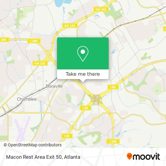 Mapa de Macon Rest Area Exit 50