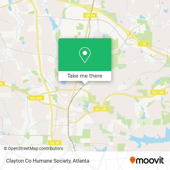 Clayton Co Humane Society map