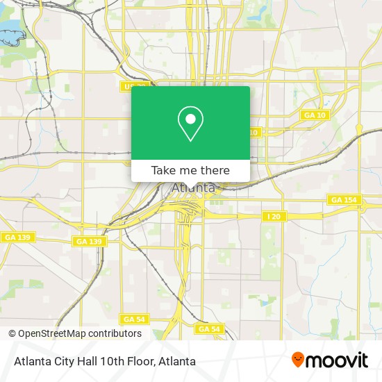 Atlanta City Hall 10th Floor map