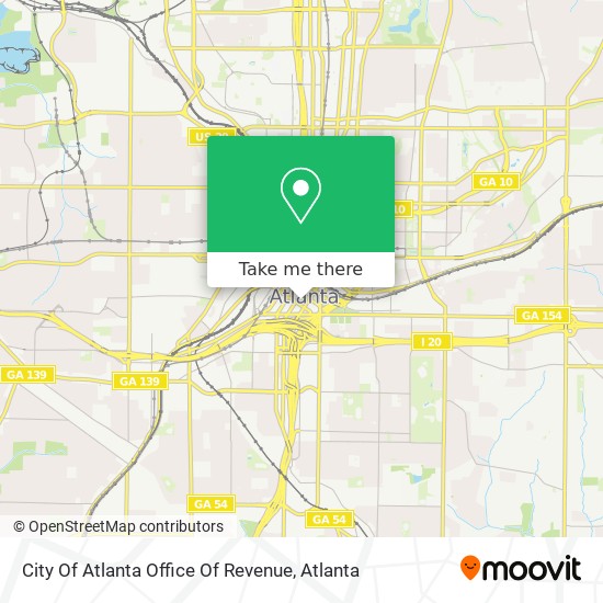 Mapa de City Of Atlanta Office Of Revenue