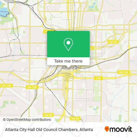 Atlanta City Hall Old Council Chambers map
