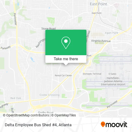 Delta Employee Bus Shed #4 map