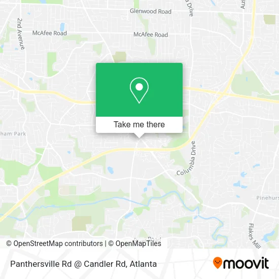 Mapa de Panthersville Rd @ Candler Rd