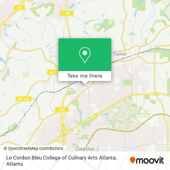 Le Cordon Bleu College of Culinary Arts Atlanta map