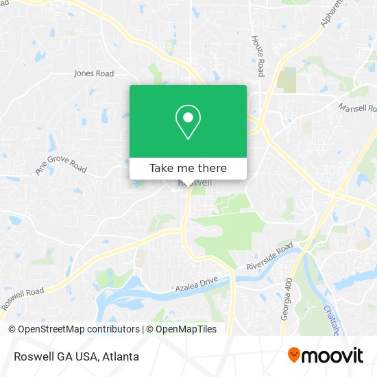 Roswell GA USA map