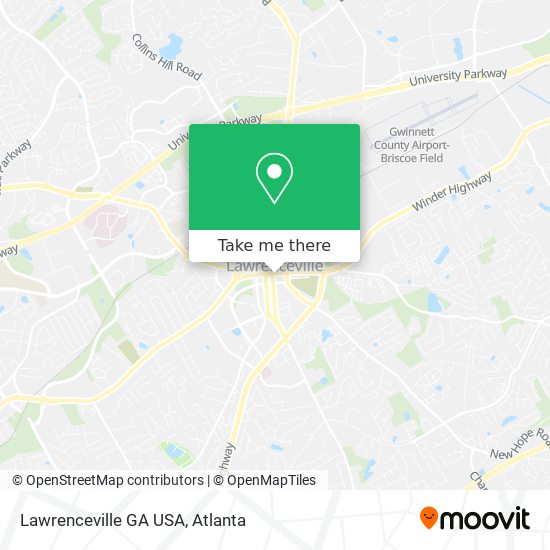 Lawrenceville GA USA map