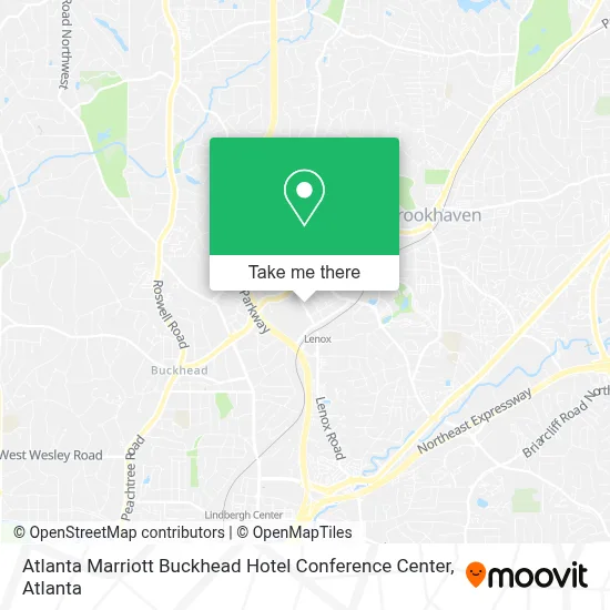 Atlanta Marriott Buckhead Hotel Conference Center map