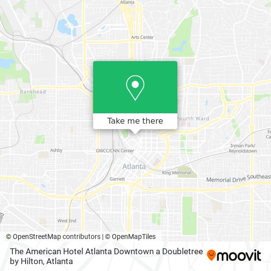 The American Hotel Atlanta Downtown a Doubletree by Hilton map