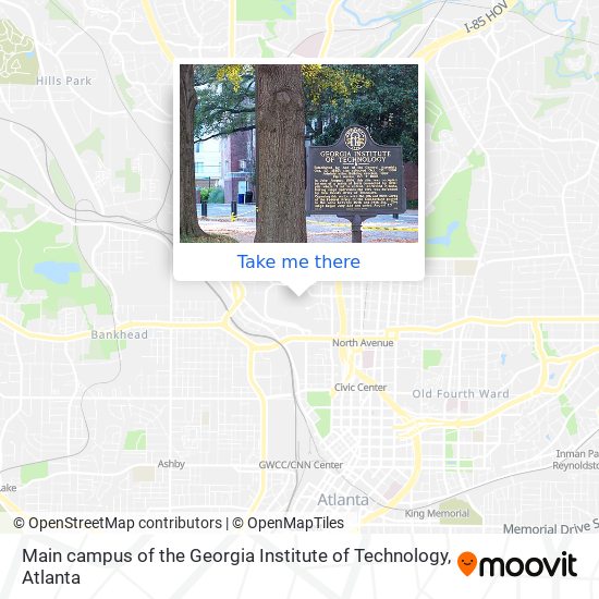 Main campus of the Georgia Institute of Technology map